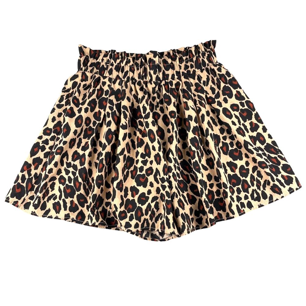 UMGEE Skirt Women's Medium Cheetah Print All Over Lightweight Cute Casual Preppy